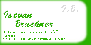istvan bruckner business card